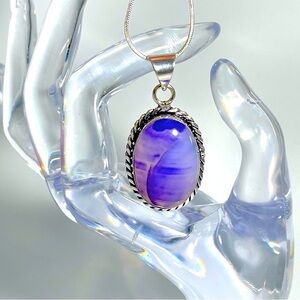 🌈 Lovely purple agate necklace